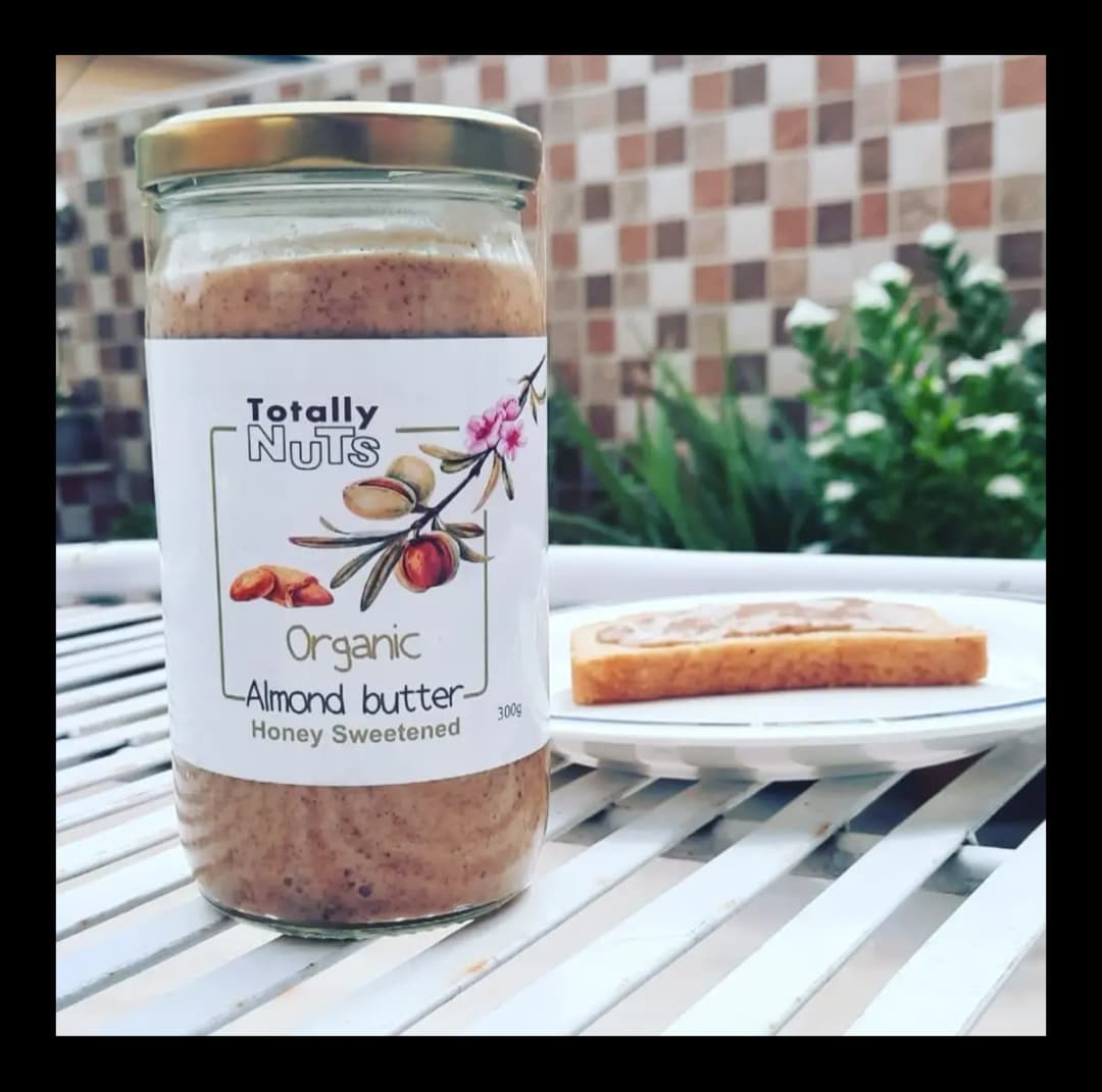 Totally Nuts Organic Almond Butter Honey Sweetened 320g