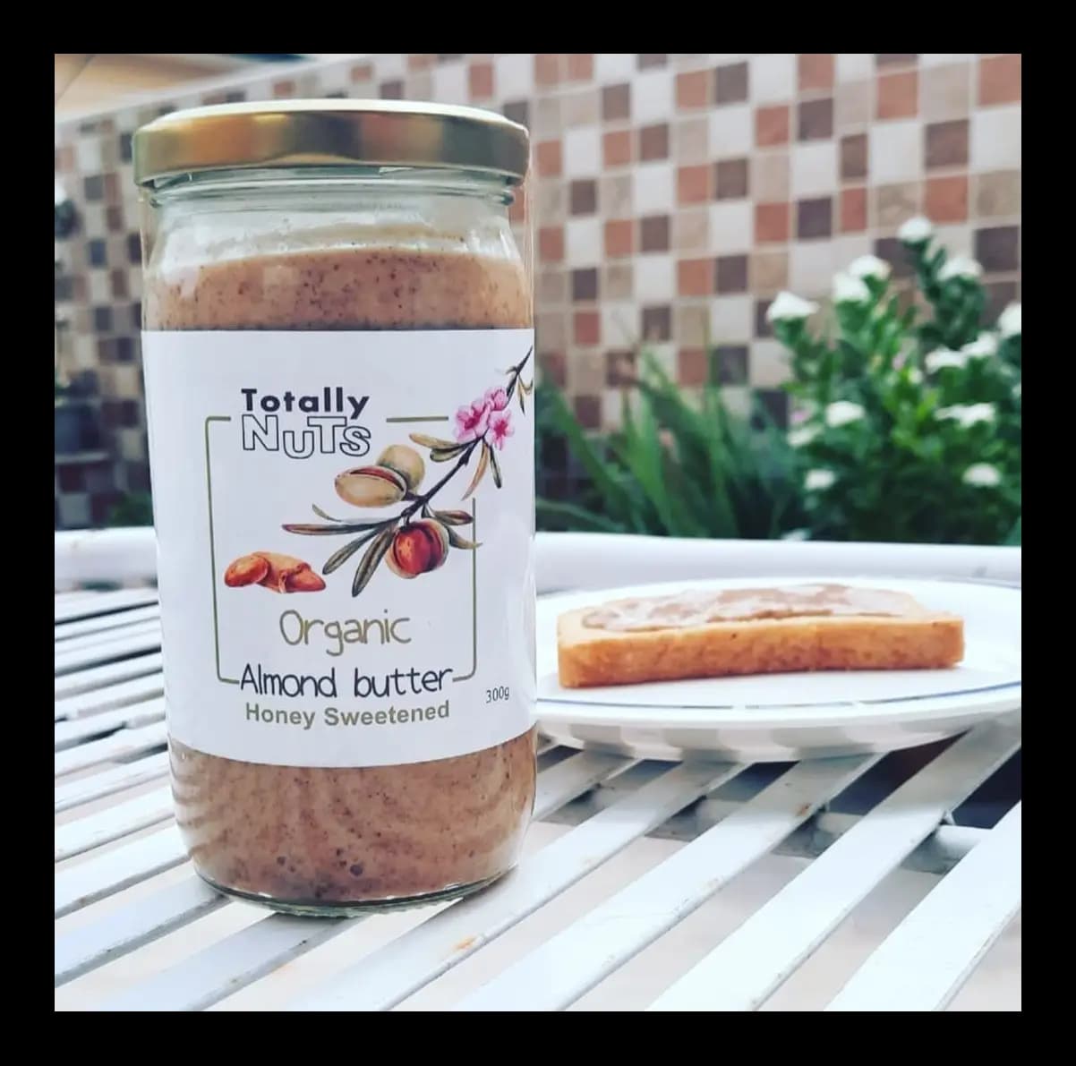 Totally Nuts Organic Almond Butter Honey Sweetened 320g