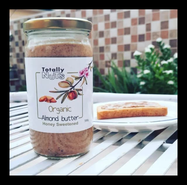 Totally Nuts Organic Almond Butter Honey Sweetened 320g